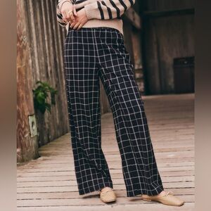 Marine Layer Allison Trouser Check Pants